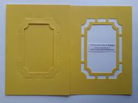Passepartoutkaarten opengewerkt geel 5 stuks met envelop OP=OP - Klik op de afbeelding om het venster te sluiten